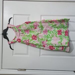 Lilly Pulitzer Short Mini Dress Butterflies Pink and Green Size Medium